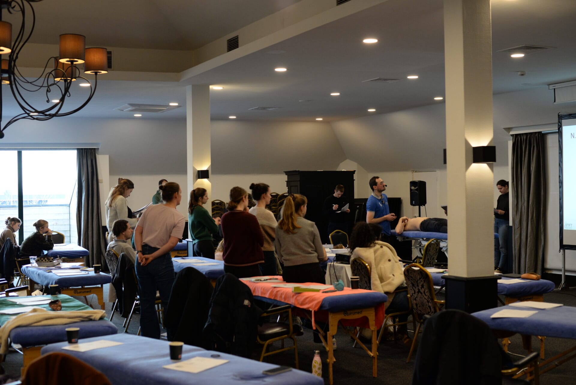 Foto tijdens de opleiding lage rug